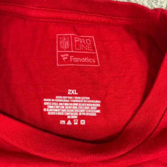 New York Giants Shirt Mens 2XLarge Red Football NFL Short Sleeve Crew Neck Tee - Picture 3 of 6